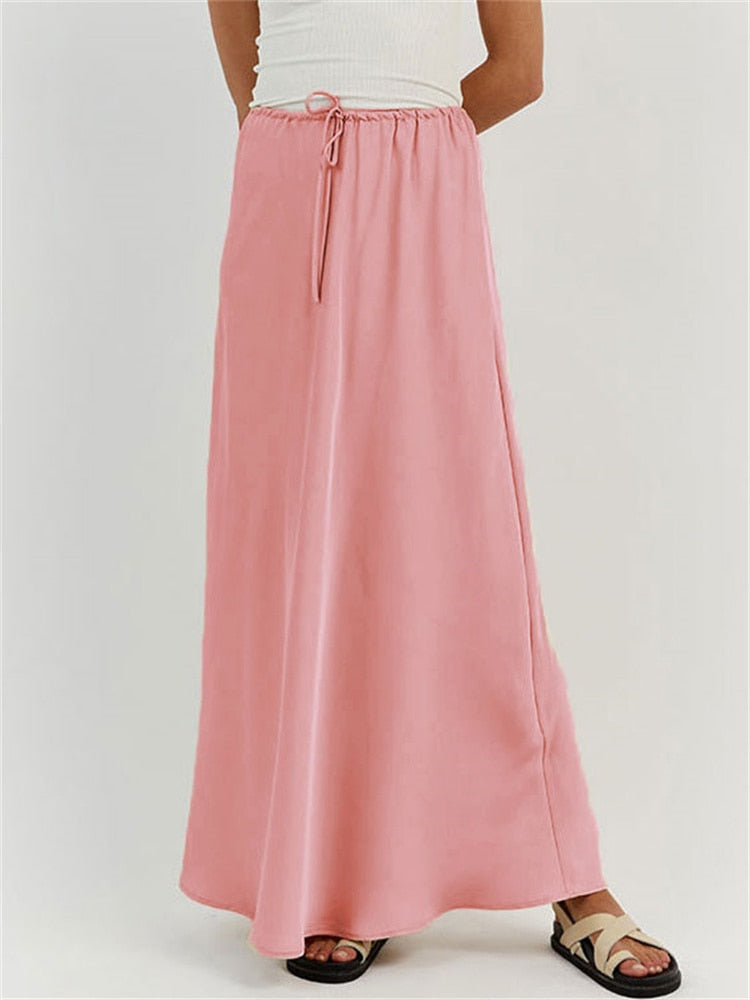 High Waist Loose Female Long Skirt