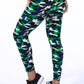 Womens Graffiti Style Slim Stretch Trouser