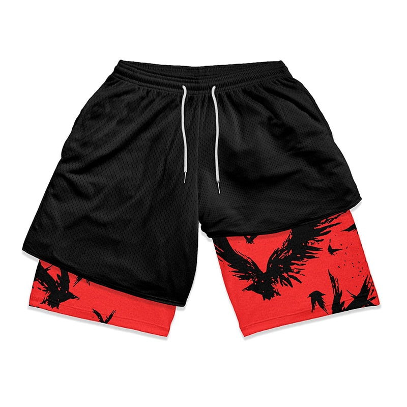 Anime Berserk 2 in 1 Gym Shorts