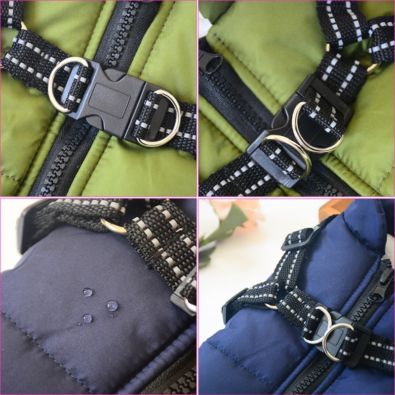 New Harness Winter Warm Dog Clothes