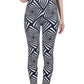 Womens Graffiti Style Slim Stretch Trouser