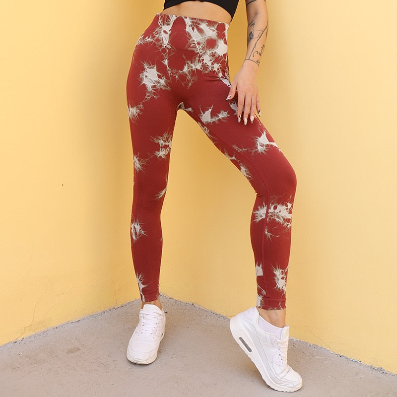 New  Seamless Tie Dye Leggings