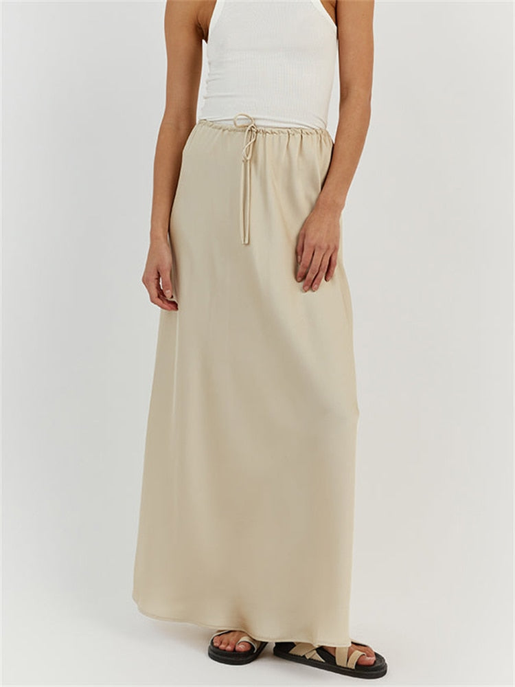 High Waist Loose Female Long Skirt