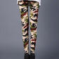 Womens Graffiti Style Slim Stretch Trouser