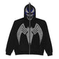 2022 Winter American Y2k High Street Red Black Hoodie