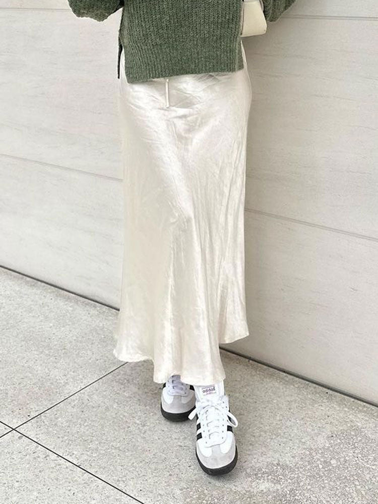 High Waist Loose Female Long Skirt