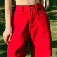 Summer High Waist Pockets Wide Leg Denim Shorts