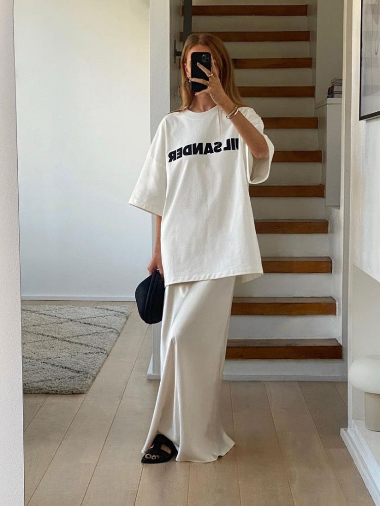 High Waist Loose Female Long Skirt