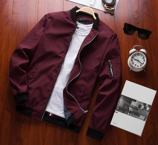 Men's Bomber Zipper Jacket