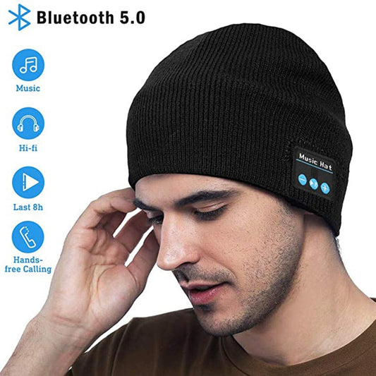 Men Winter Warm Music Speaker Wireless Cap