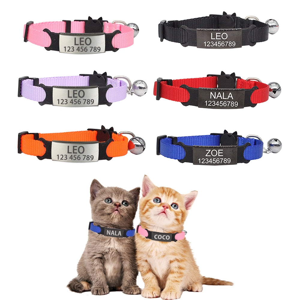 New Personalized ID Tag Cat Collar