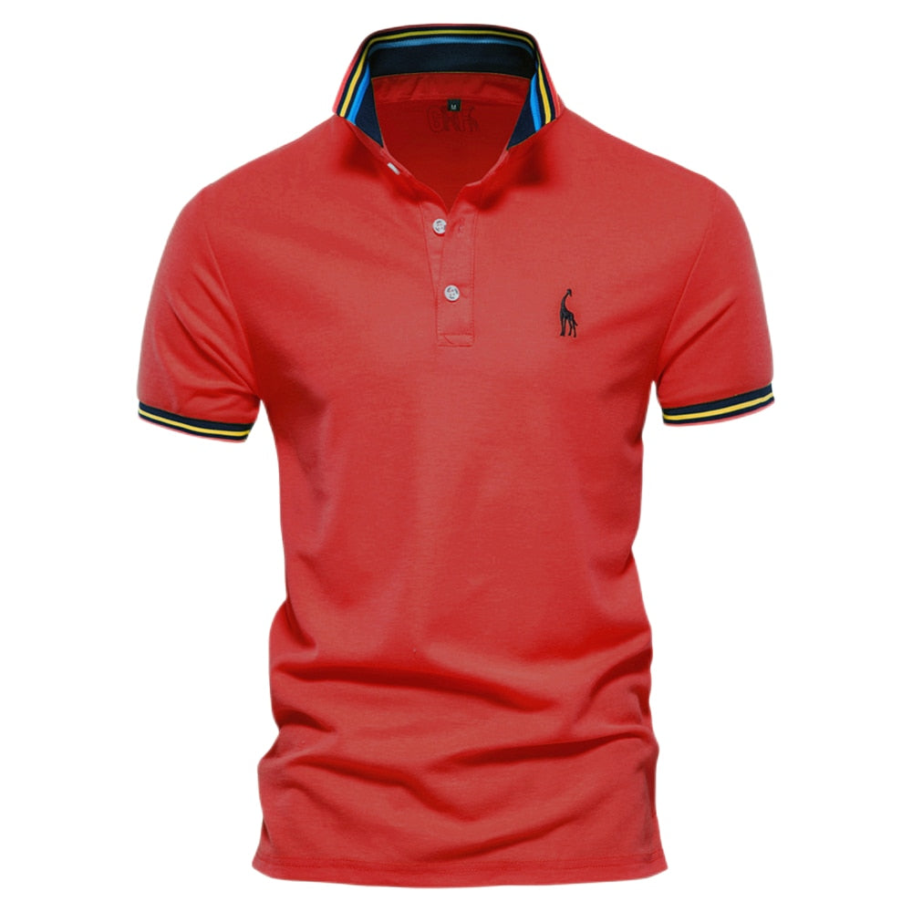 Men Casual Solid Color Slim Fit Polo Shirts