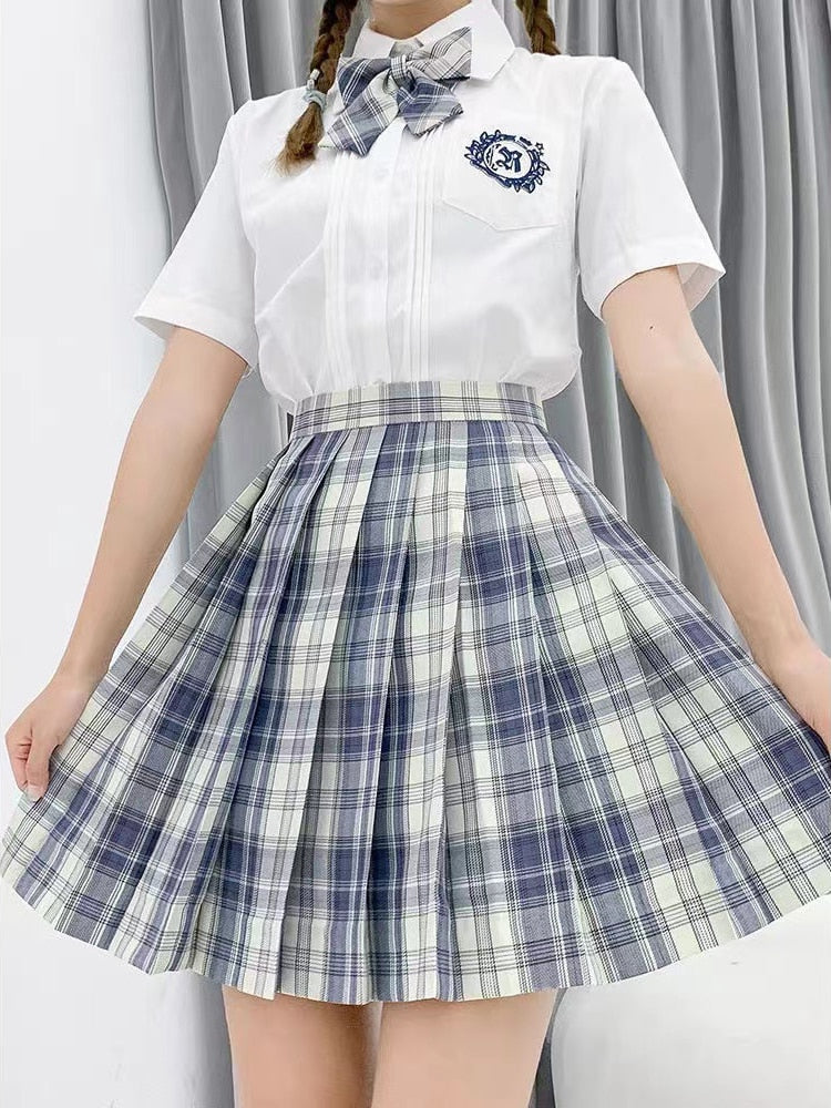 Summer High Waist Preppy Girls Dance Mini Skirt