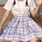 Summer High Waist Preppy Girls Dance Mini Skirt
