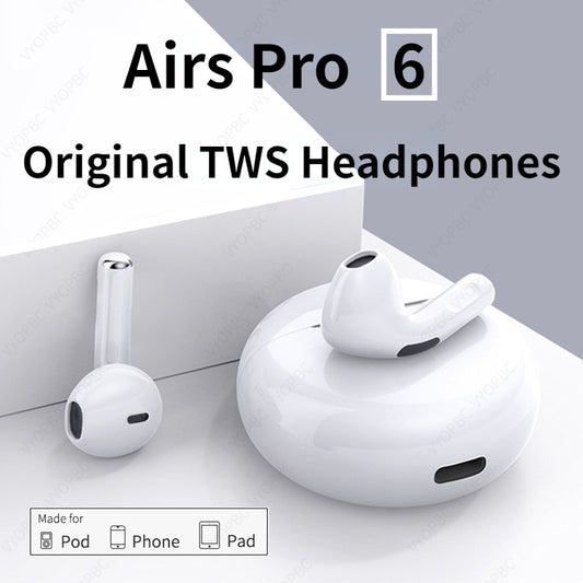 Pro6 TWS Touch Control Bluetooth 5.0 Headphones