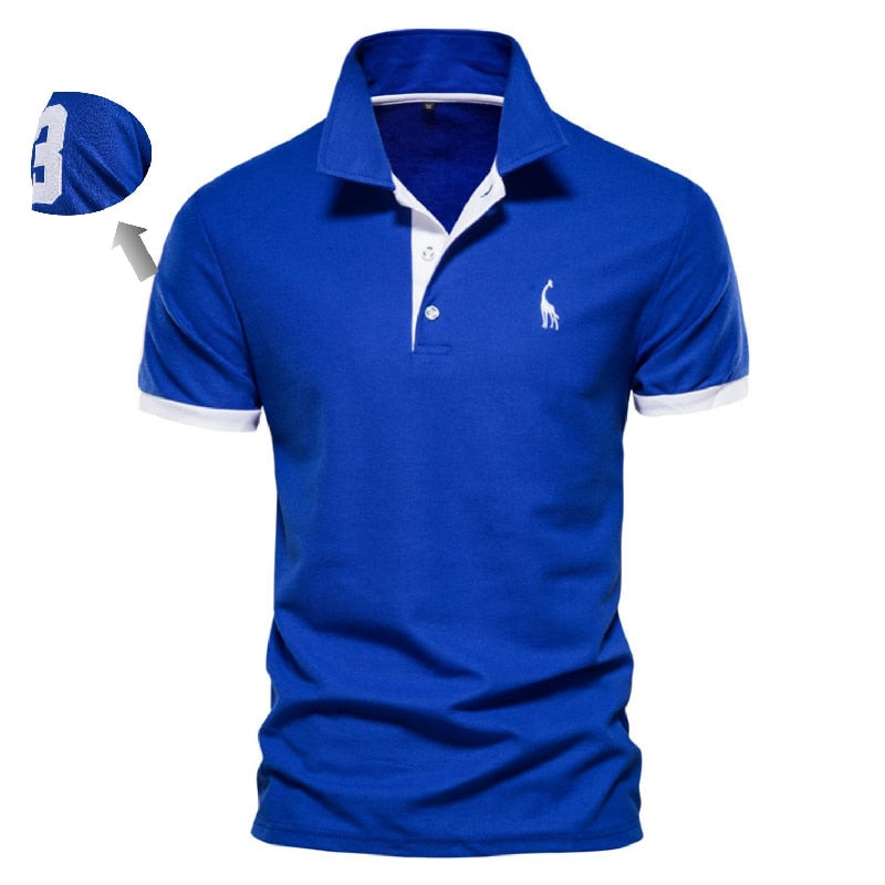 Men Casual Solid Color Slim Fit Polo Shirts