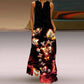 Summer Boho Sleeveless V-Neck Long Dress