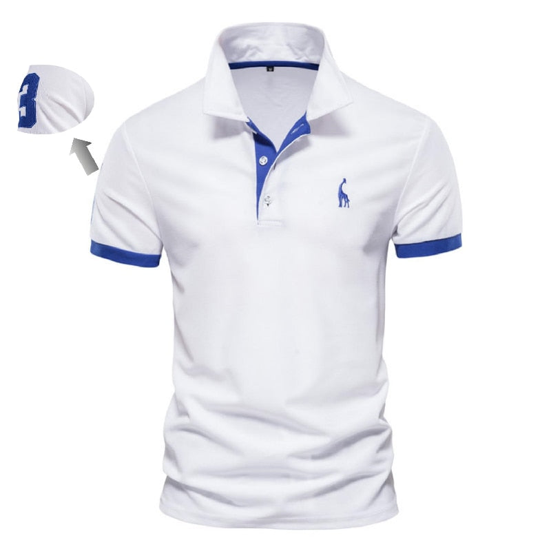 Men Casual Solid Color Slim Fit Polo Shirts