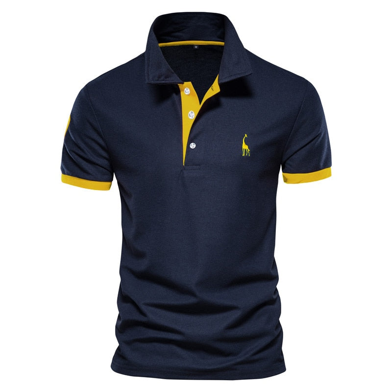 Men Casual Solid Color Slim Fit Polo Shirts