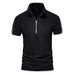 Men Casual Solid Color Slim Fit Polo Shirts