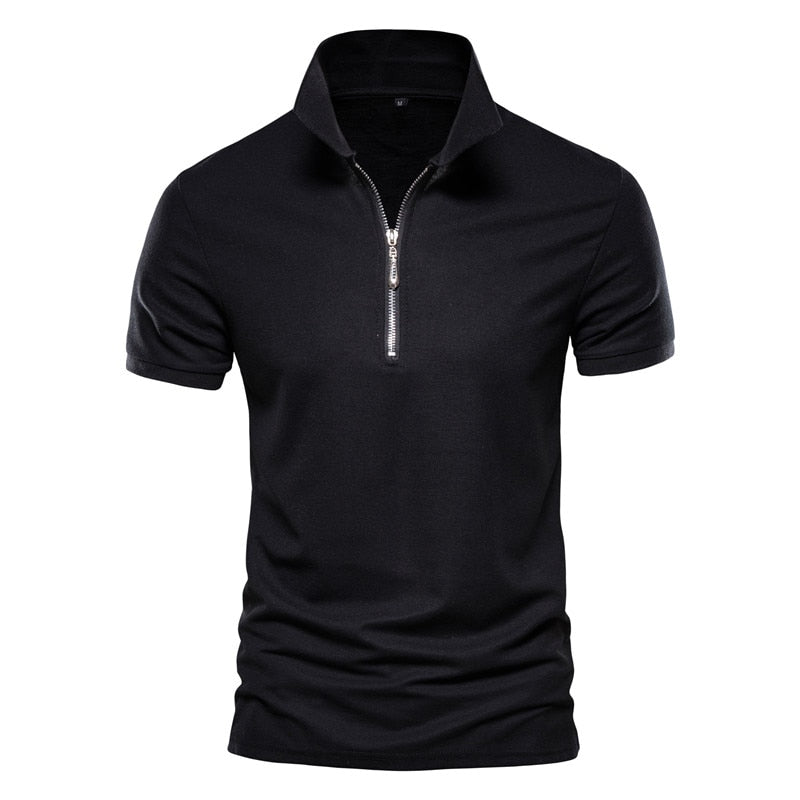 Men Casual Solid Color Slim Fit Polo Shirts