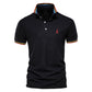 Men Casual Solid Color Slim Fit Polo Shirts