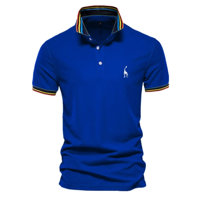 Men Casual Solid Color Slim Fit Polo Shirts