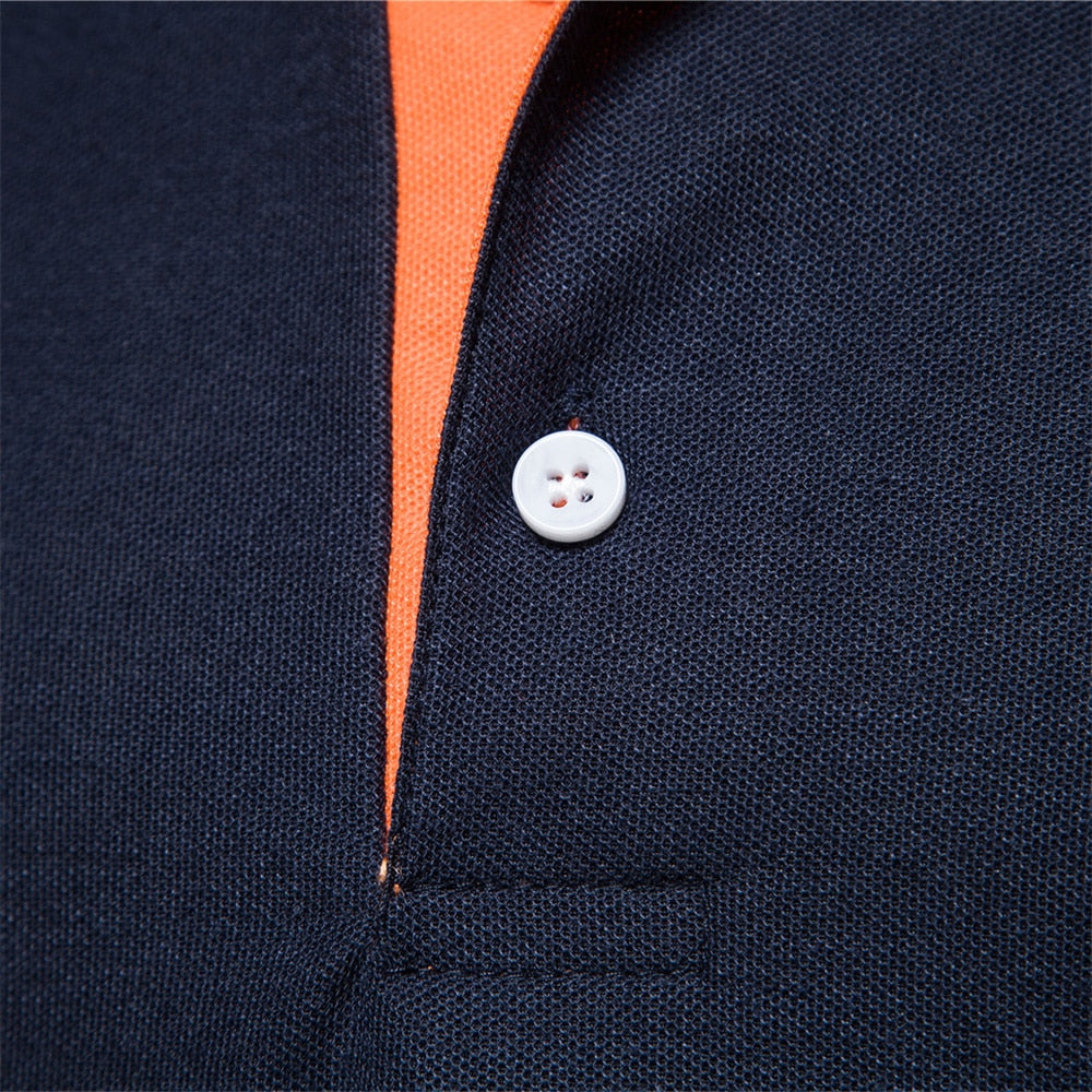 Men Casual Solid Color Slim Fit Polo Shirts