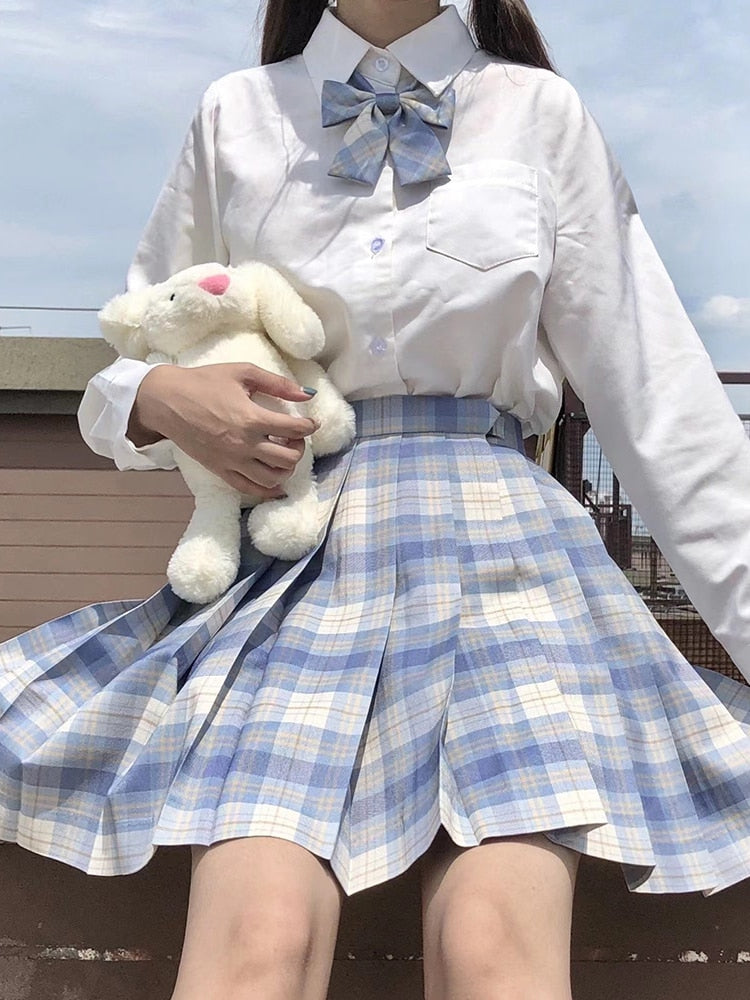 Summer High Waist Preppy Girls Dance Mini Skirt