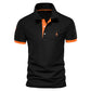 Men Casual Solid Color Slim Fit Polo Shirts
