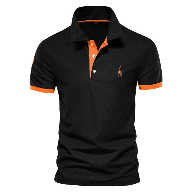 Men Casual Solid Color Slim Fit Polo Shirts