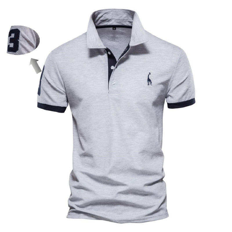 Men Casual Solid Color Slim Fit Polo Shirts