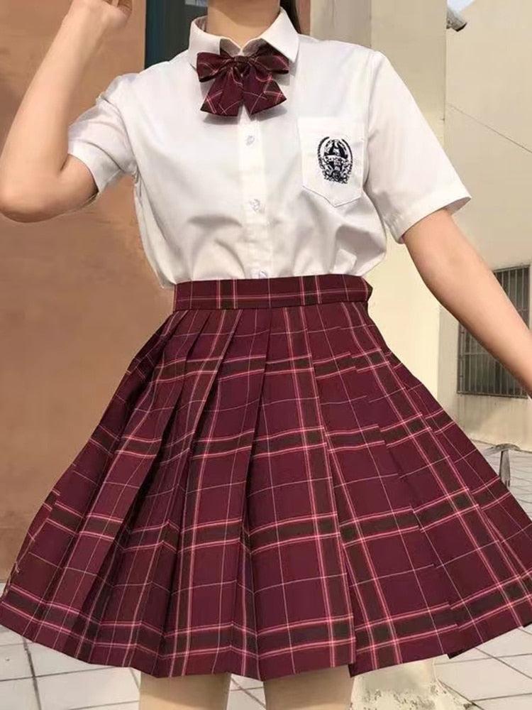 Summer High Waist Preppy Girls Dance Mini Skirt