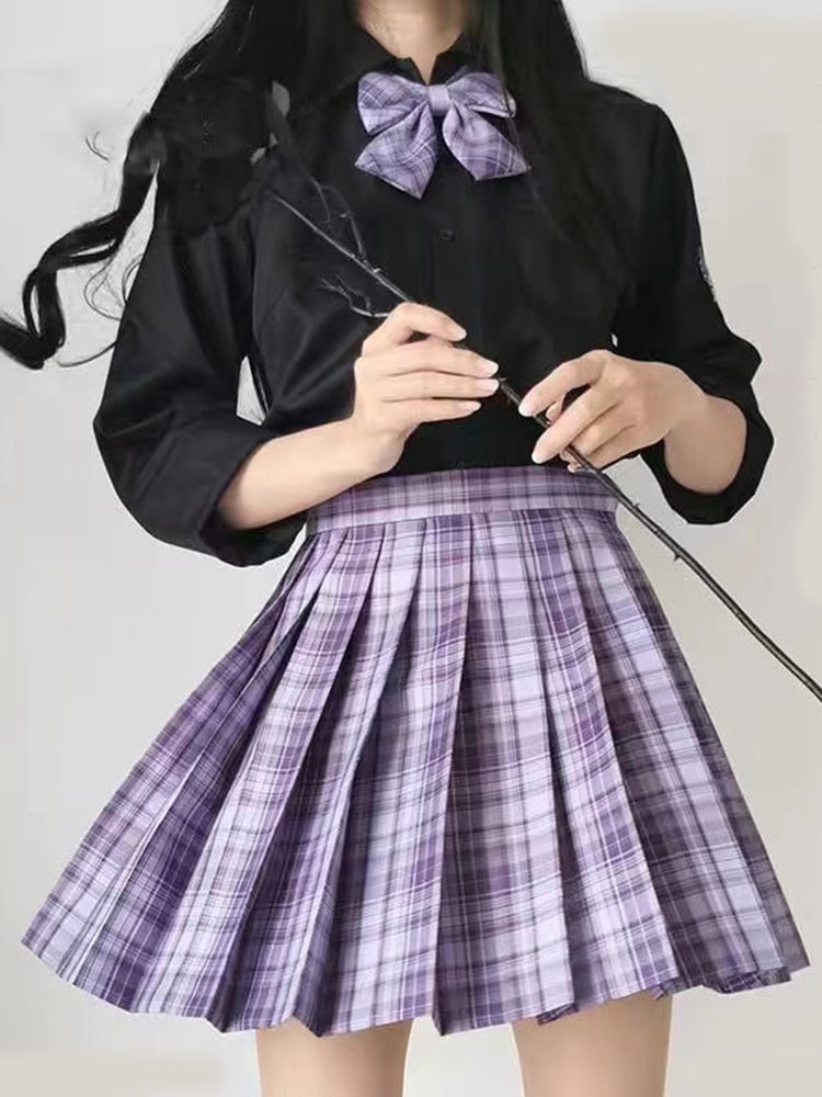 Summer High Waist Preppy Girls Dance Mini Skirt