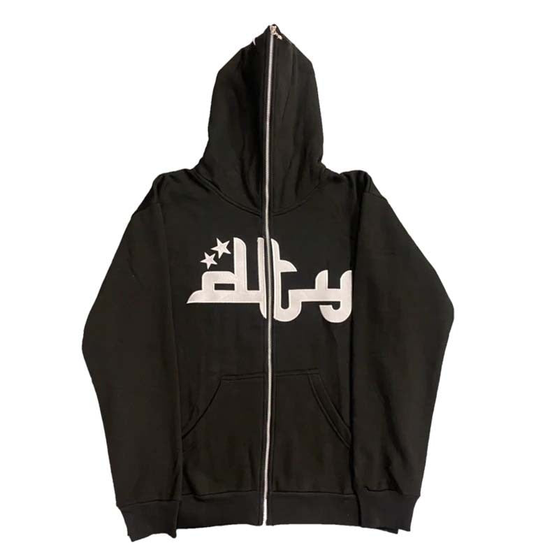 Men Fashion Zip Up Long Sleeve Oversized Jacket