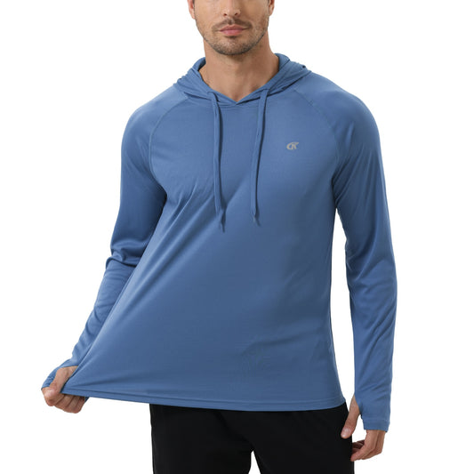 Men's Long Sleeve UPF 50+ Rash Guard Hoodie