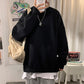 Autumn Solid Color Fleece Oversized Hip Hop Streetwear