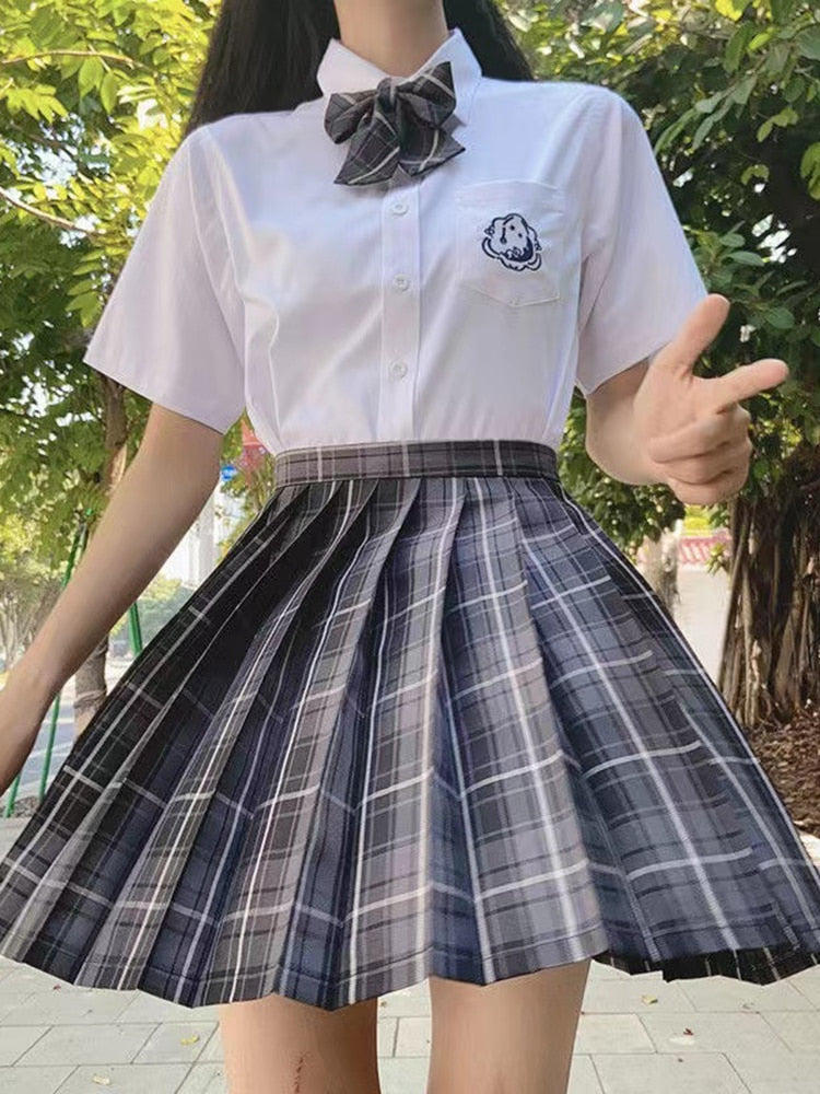 Summer High Waist Preppy Girls Dance Mini Skirt