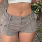 New Grunge Fairycore Low Wasit Pocket Up Short