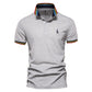 Men Casual Solid Color Slim Fit Polo Shirts