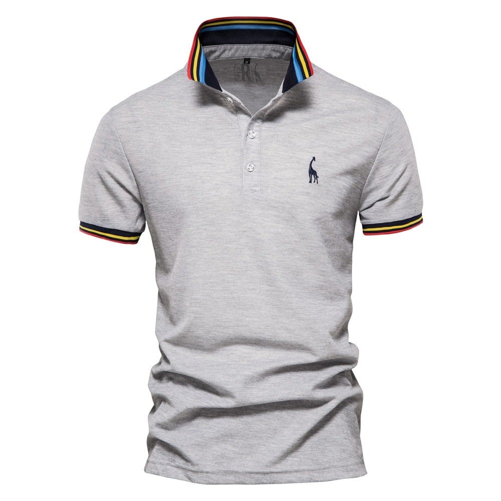 Men Casual Solid Color Slim Fit Polo Shirts