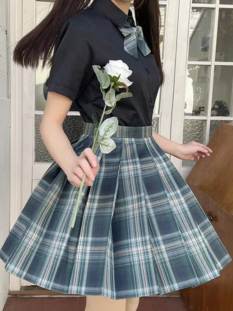 Summer High Waist Preppy Girls Dance Mini Skirt