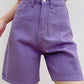 Summer High Waist Pockets Wide Leg Denim Shorts