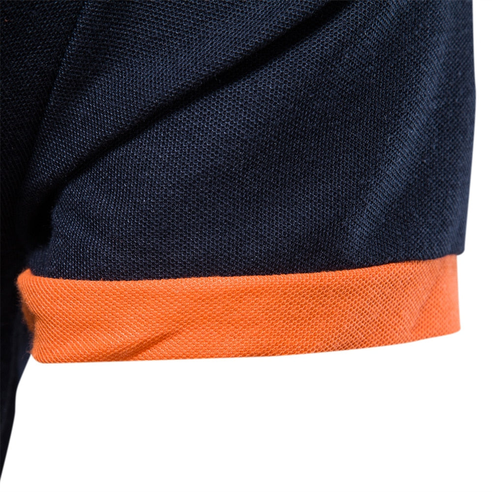 Men Casual Solid Color Slim Fit Polo Shirts