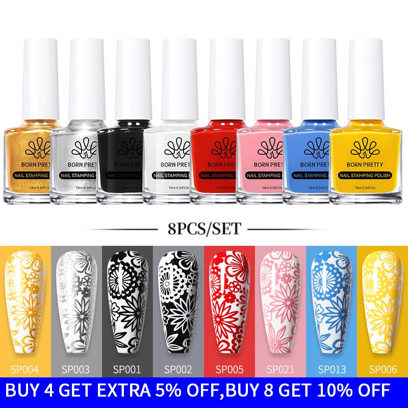 10ml Stamping Nail Polish Set