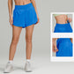 Women Liner Side Zipper Pockets Sports Shorts