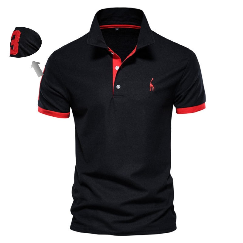 Men Casual Solid Color Slim Fit Polo Shirts