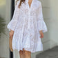 Summer Elegant Vintage Solid Lace Dress